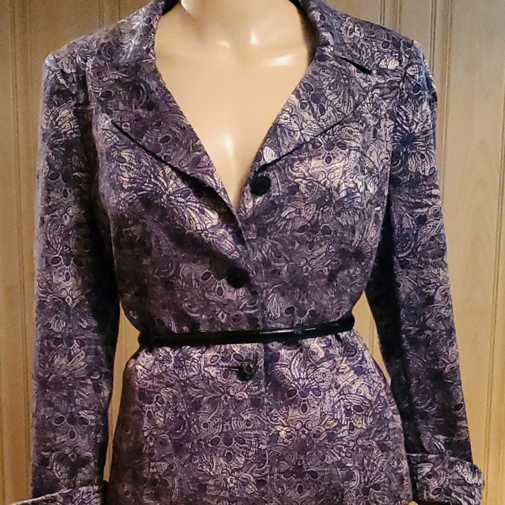 Oversized 'Evan Picone' Brocade Blazer